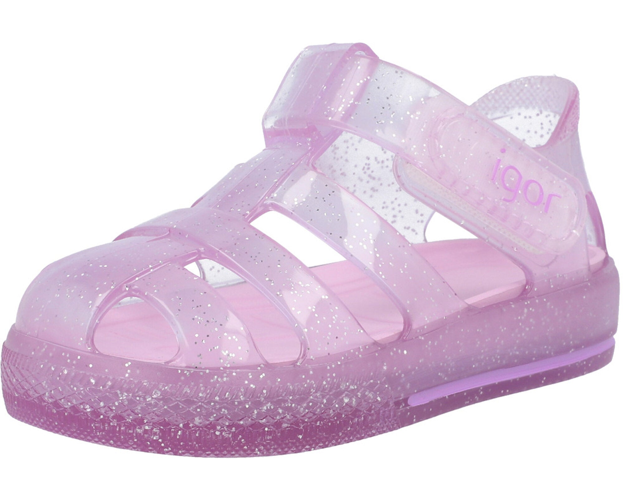 Igor Star Glitter Purple PVC Sandals