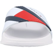 Tommy Hilfiger Flag Print Pool Slides White