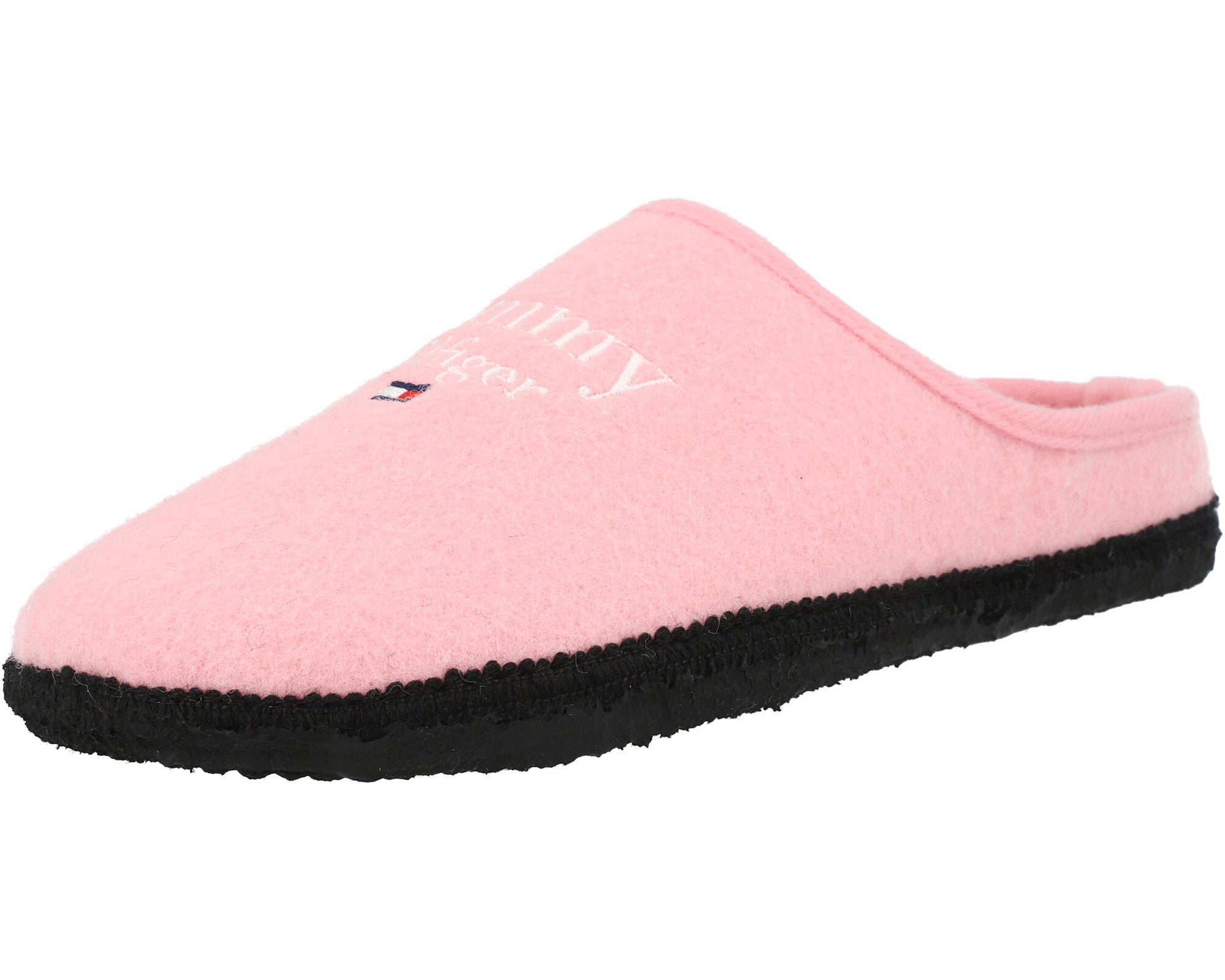 Tommy Hilfiger Pink Felt Slippers