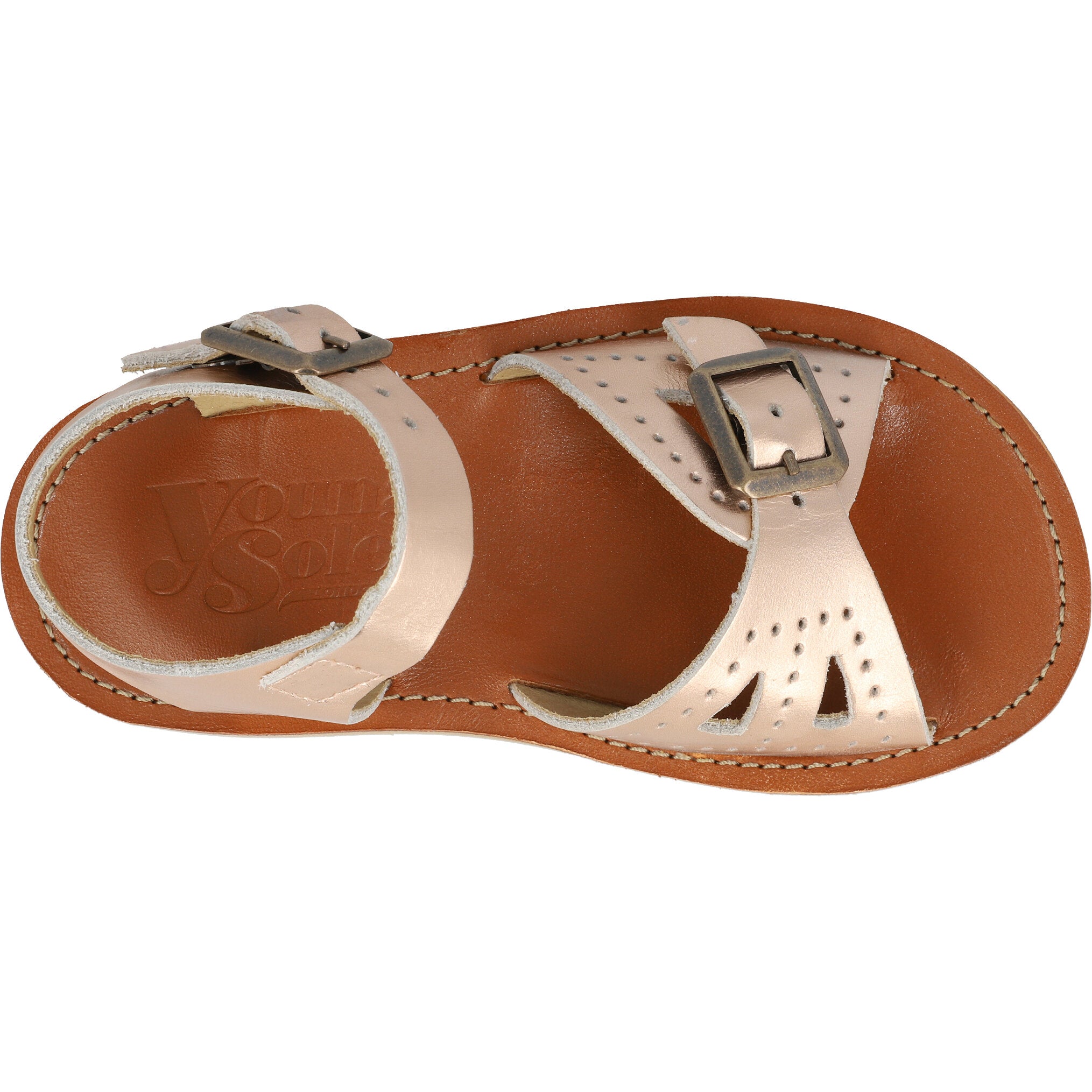 Young Soles Pearl Rose Gold Sandals