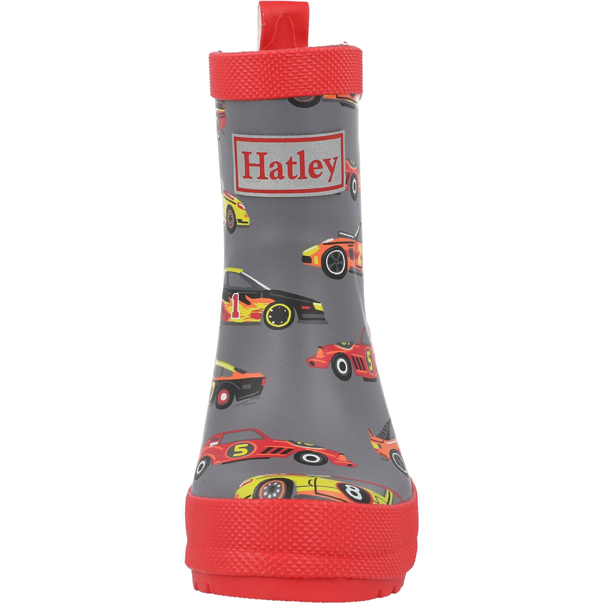 Hatley Classic Race Cars Steel Grey Rain Boots