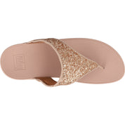 FitFlop Lulu Glitter Toe-Thongs Rose Gold