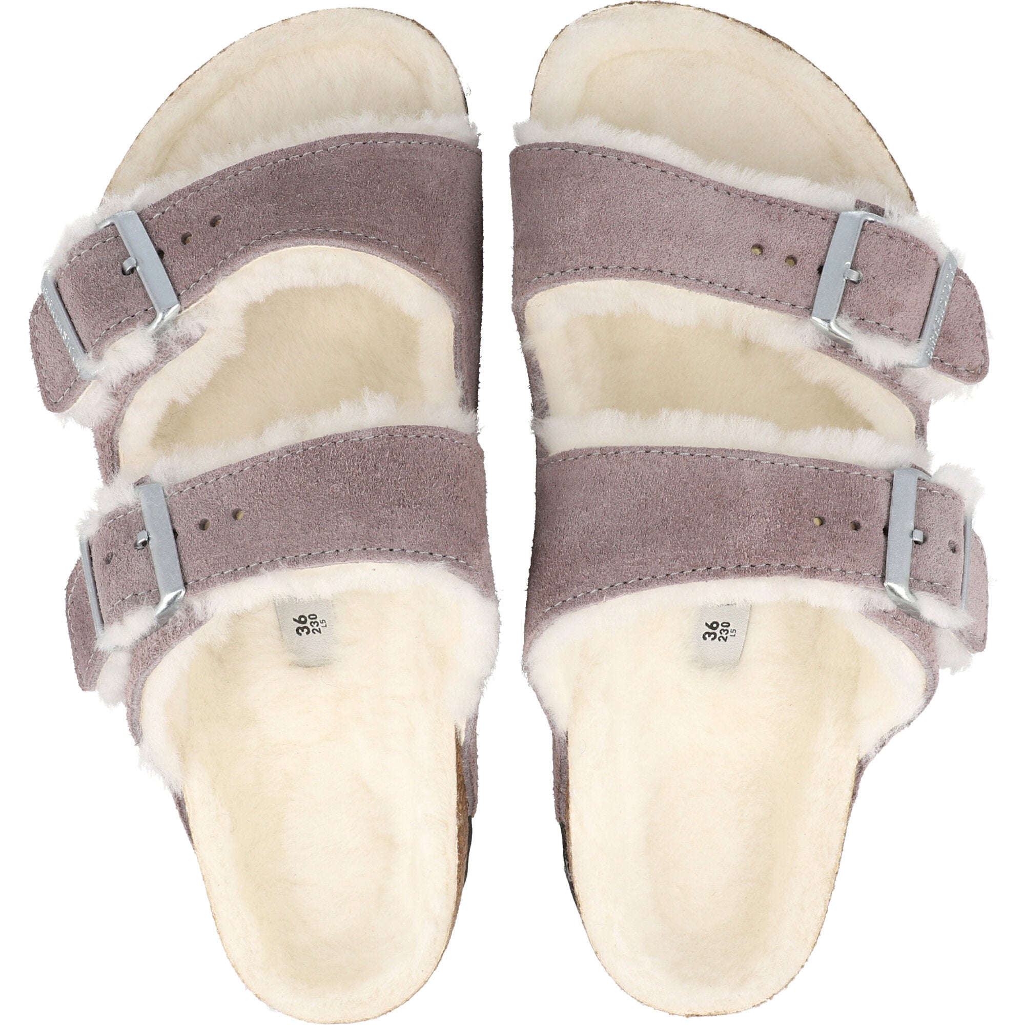 Birkenstock Arizona Shearling Faded Purple Sandals