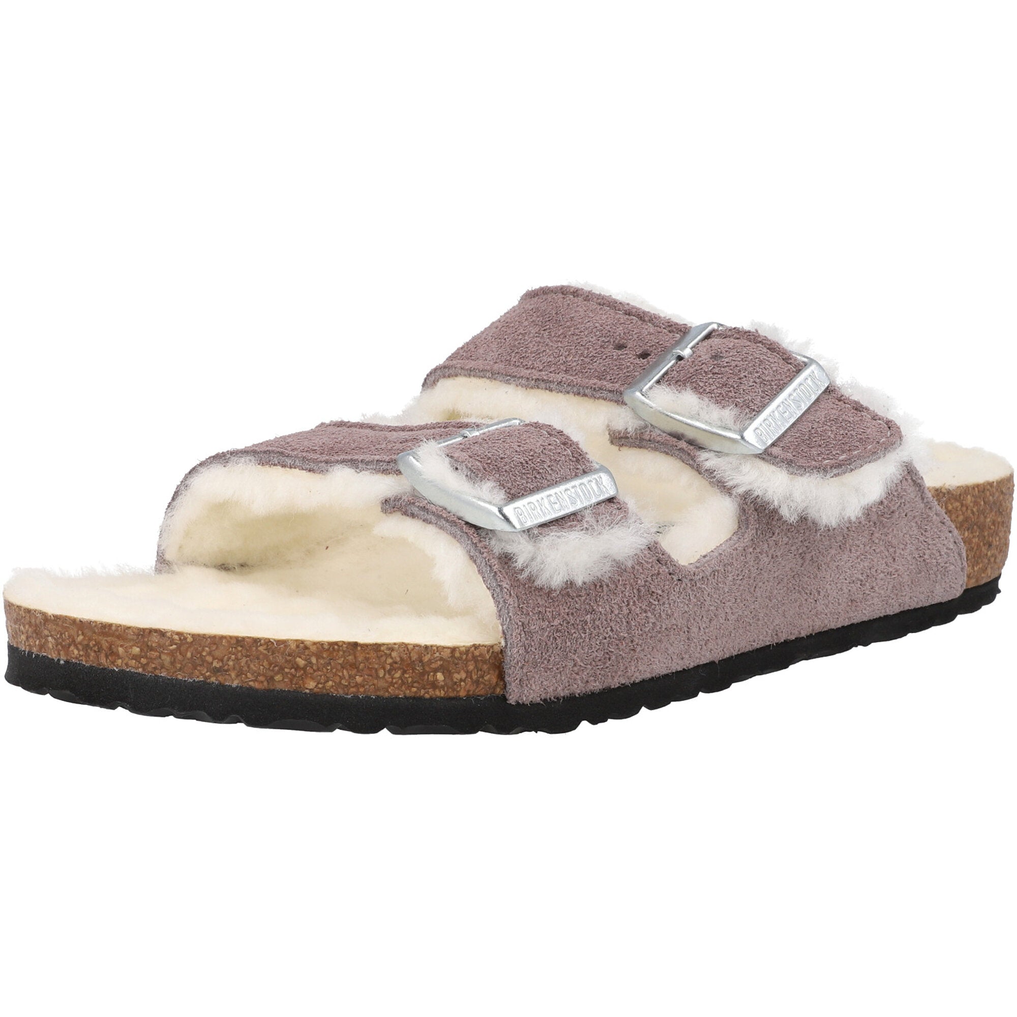 Birkenstock Arizona Shearling Faded Purple Kids Sandals