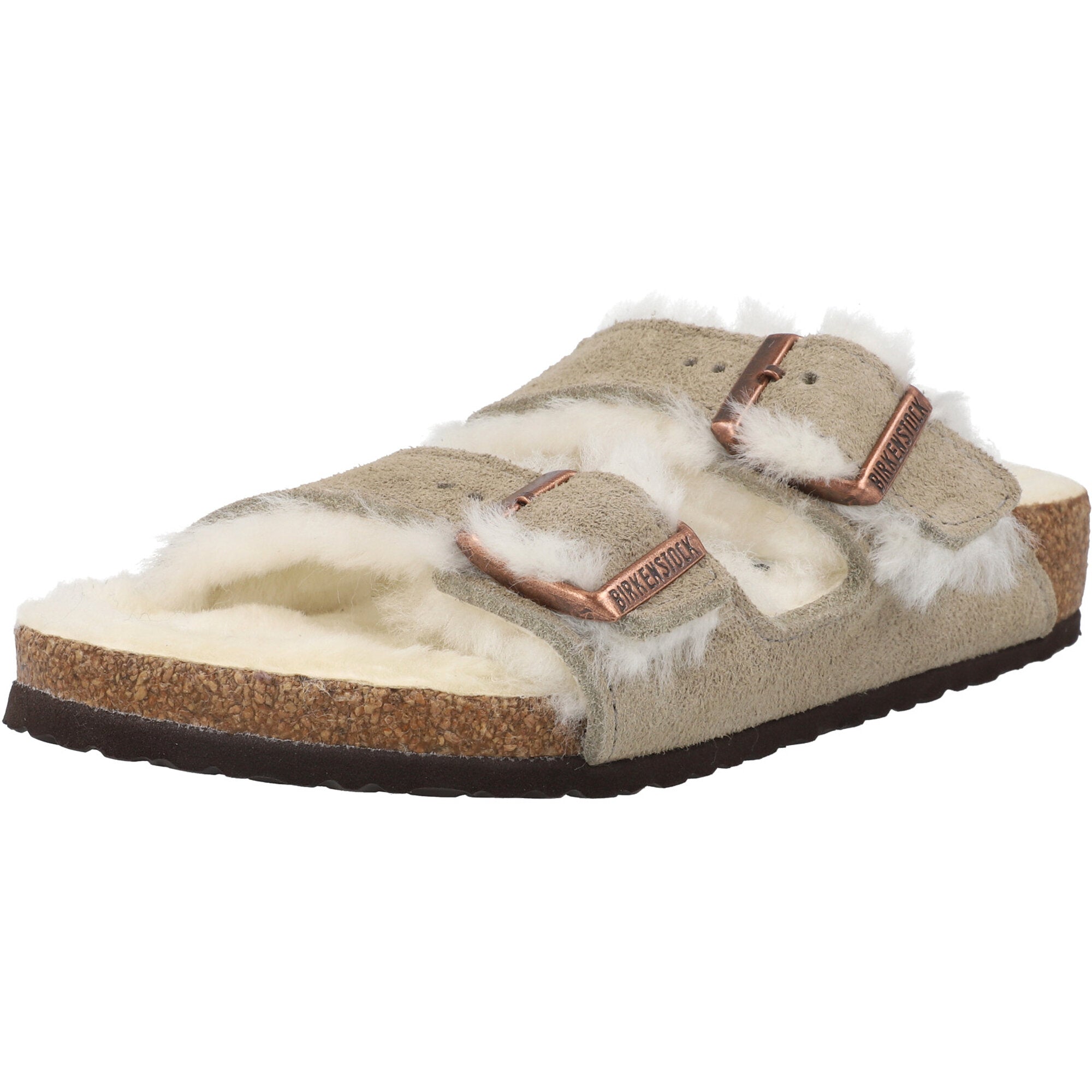 Birkenstock Arizona Shearling Taupe Kids Sandals