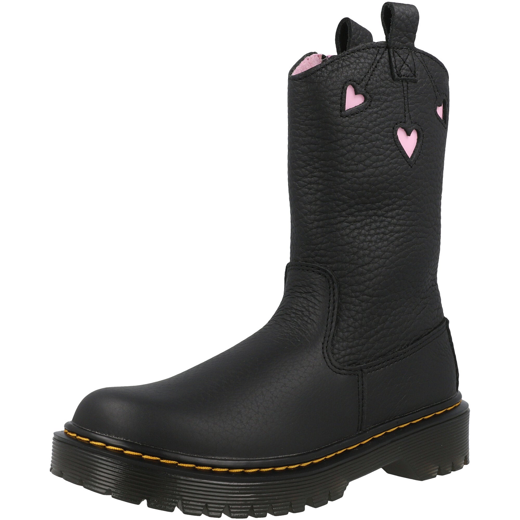 Dr Martens Bex Heart Pull-On Black Boots