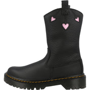 Dr Martens Bex Heart Pull-On Black Boots