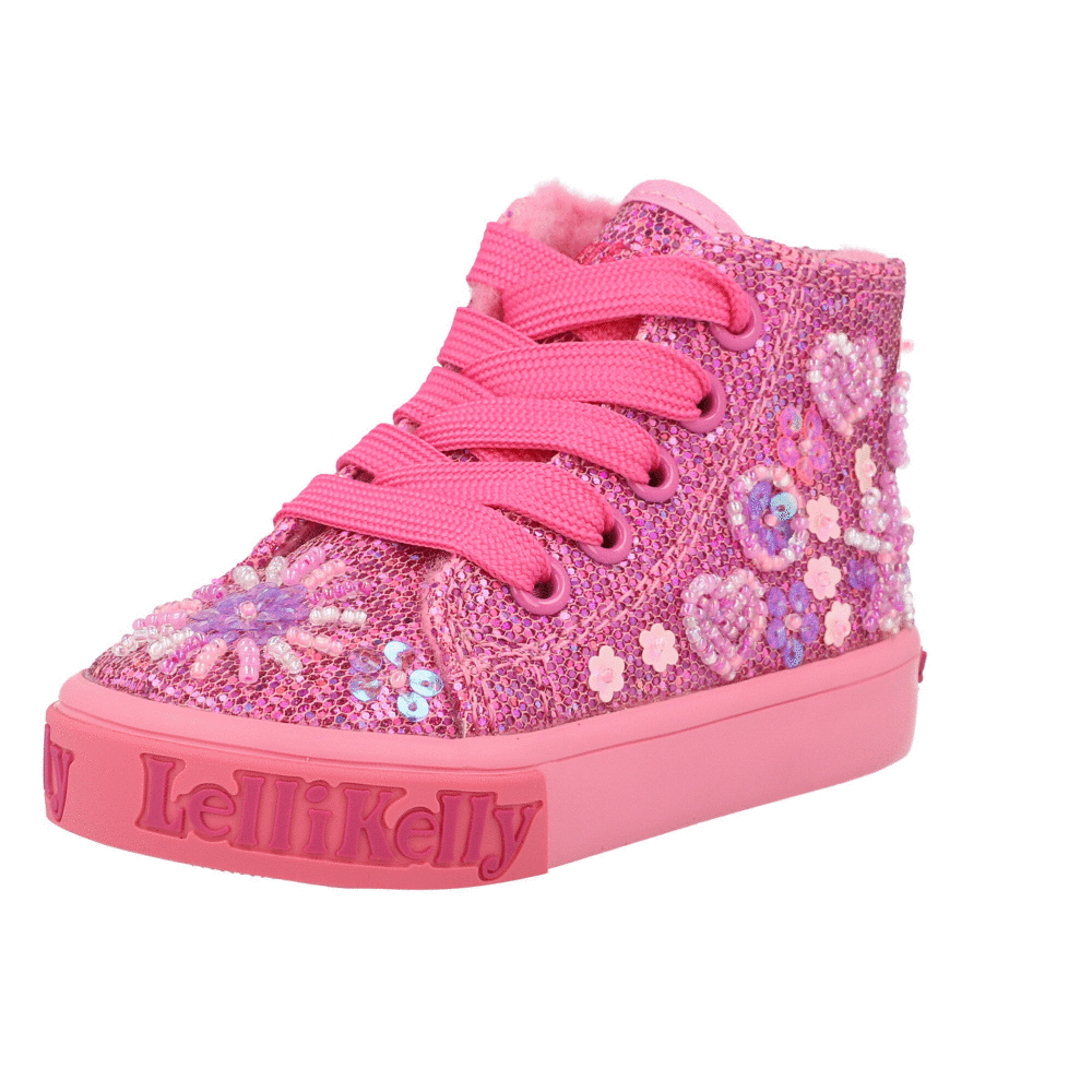Lelli Kelly Dafne Dark Pink Mid-Top Trainers