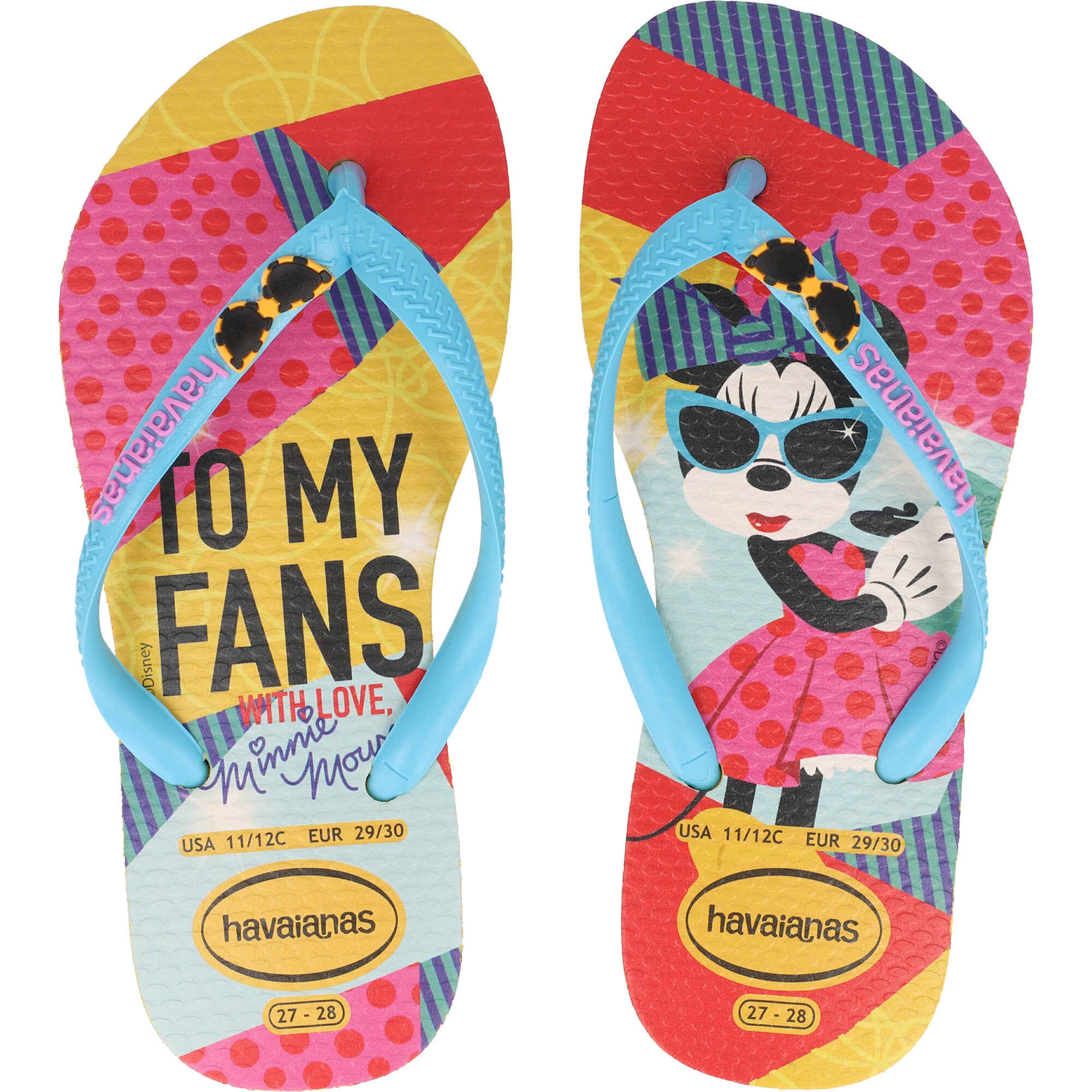 Havaianas Kids Disney Cool Gold Yellow Flip Flops