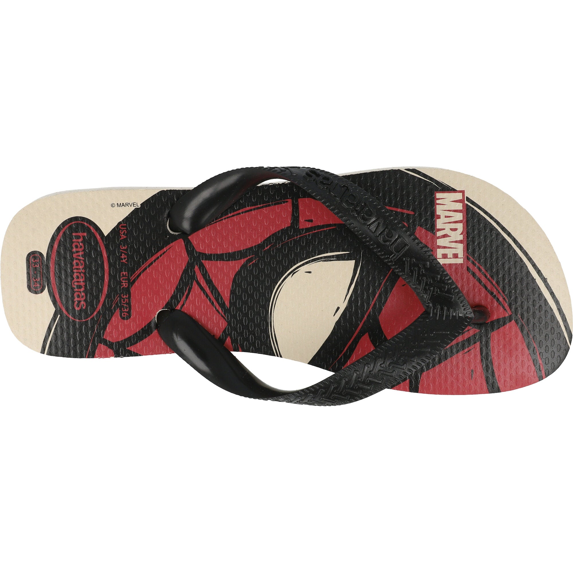 Havaianas Kids Top Marvel Logomania Beige Flip-Flops