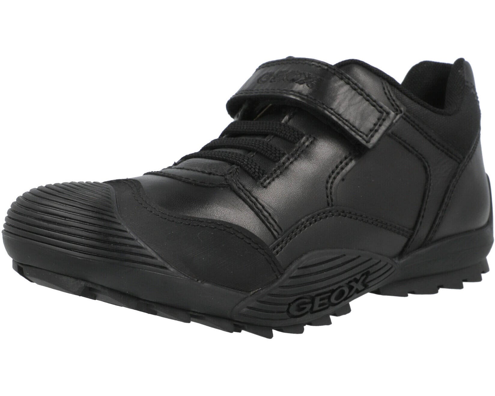 Geox J Savage B Black School Shoes