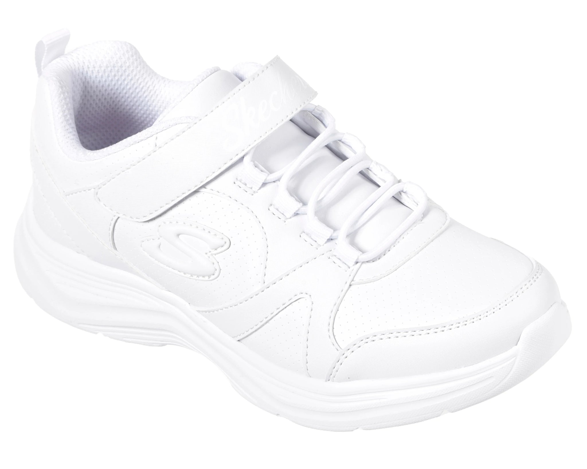 Skechers Glimmer Kicks School Struts White 81445LWHT