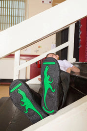 ToeZone Luca Dinosaur School Shoes Black