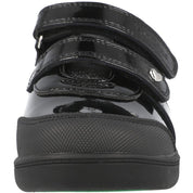 ToeZone Lia Rip Tape Unicorn School Shoes Black