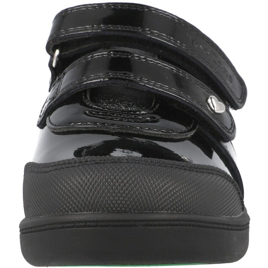 ToeZone Lia Rip Tape Unicorn School Shoes Black
