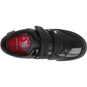 ToeZone Lia Rip Tape Unicorn School Shoes Black