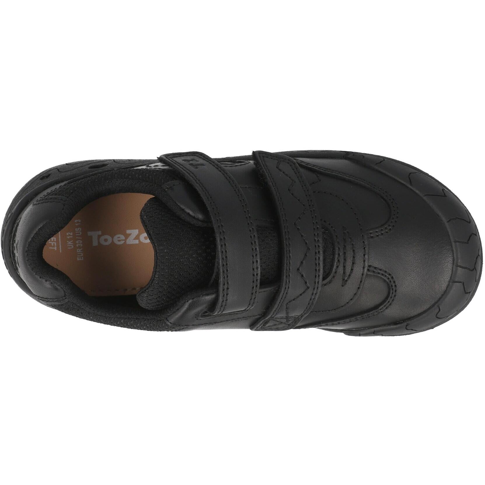 ToeZone Luca Dinosaur School Shoes Black