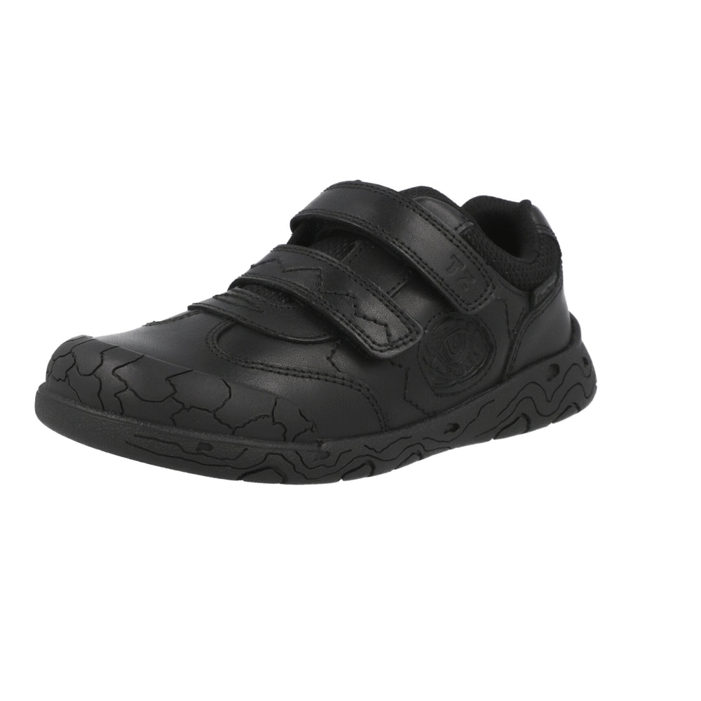 ToeZone Luca Dinosaur School Shoes Black