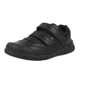 ToeZone Luca Dinosaur School Shoes Black