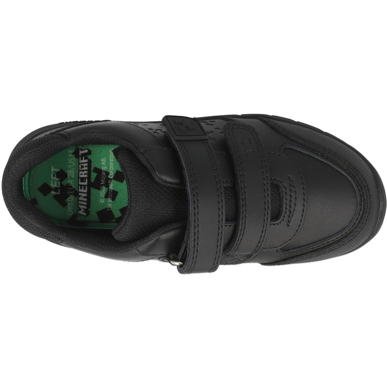 ToeZone Minecraft Rip Tape School Shoes Black
