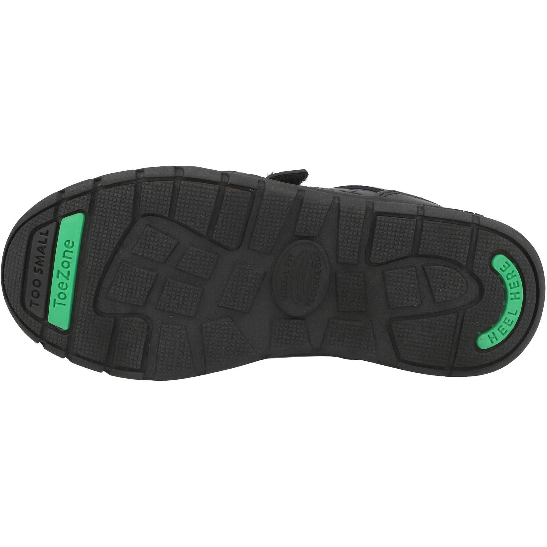 ToeZone Minecraft Rip Tape School Shoes Black