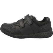 ToeZone Rebel Dinosaur Rip Tape School Shoes Black