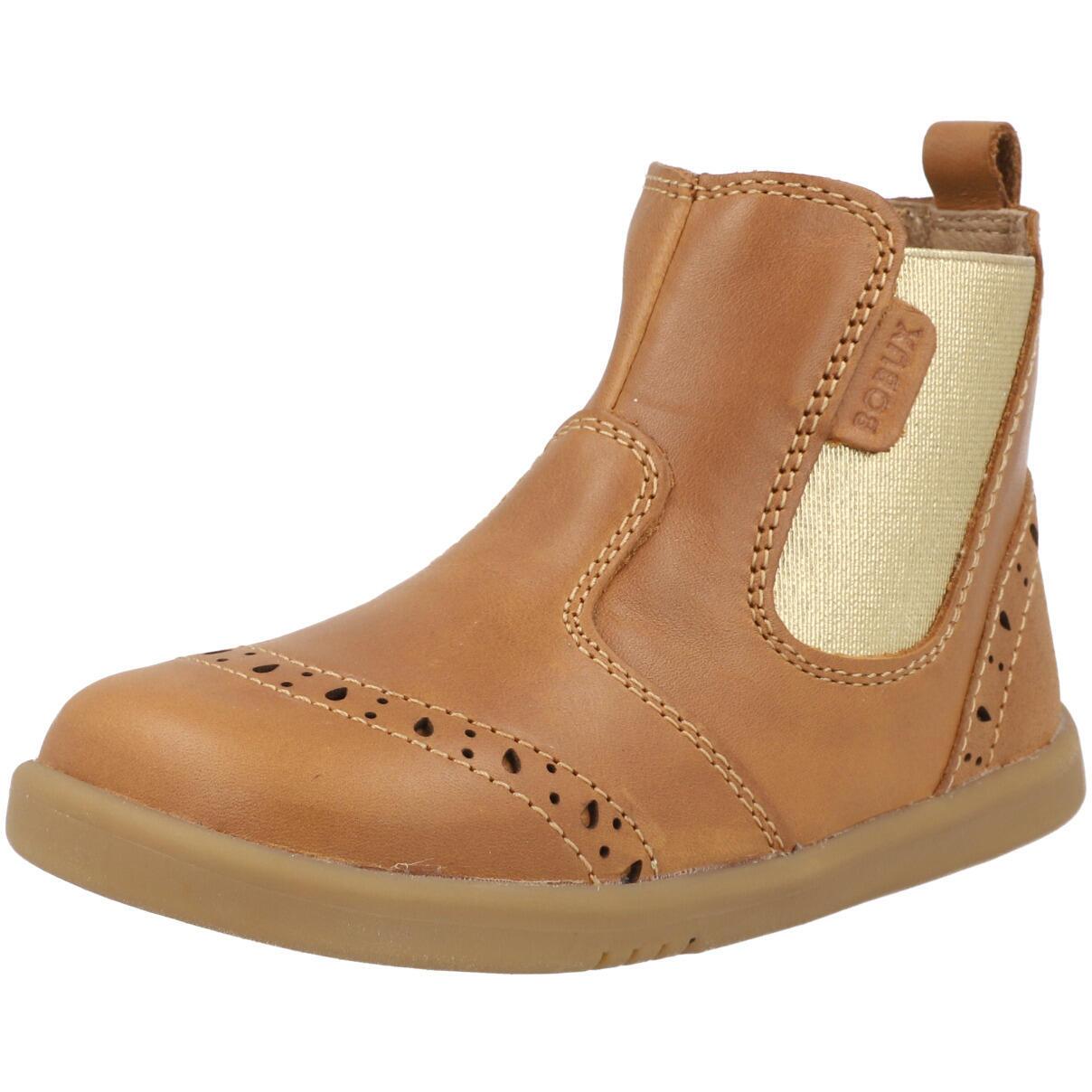 Bobux Billie Caramel Leather Boots for Kids – Awesome Shoes