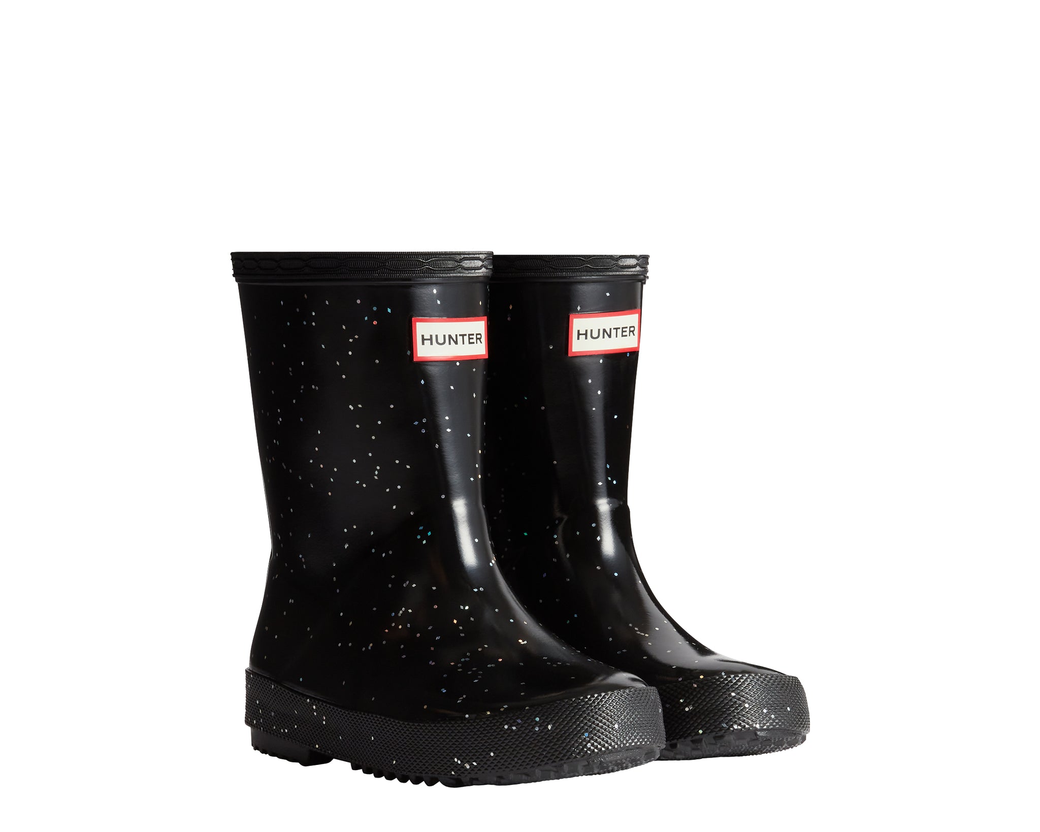 Hunter Kids First Giant Glitter Boot Black HFRK0038252BLK