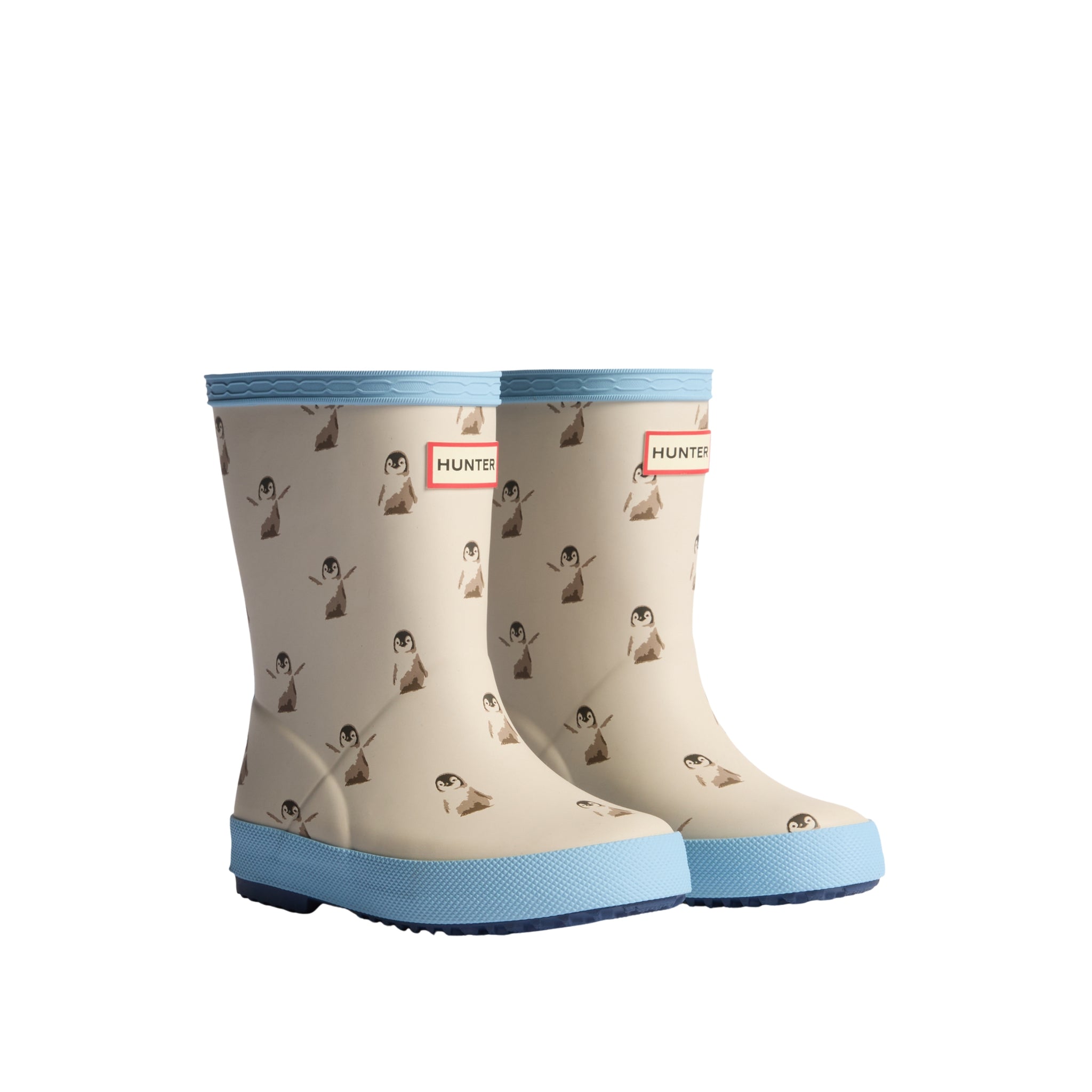 Hunter Kids First Penguin Print Boot Sand HFRK0042252EG