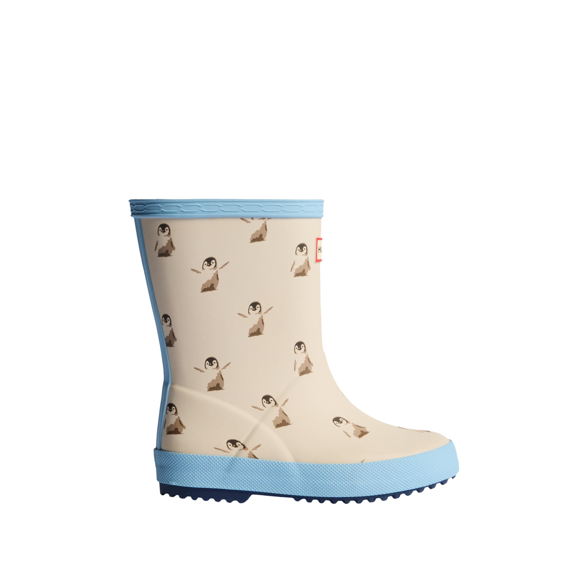 Hunter Kids First Penguin Print Boot Sand HFRK0042252EG