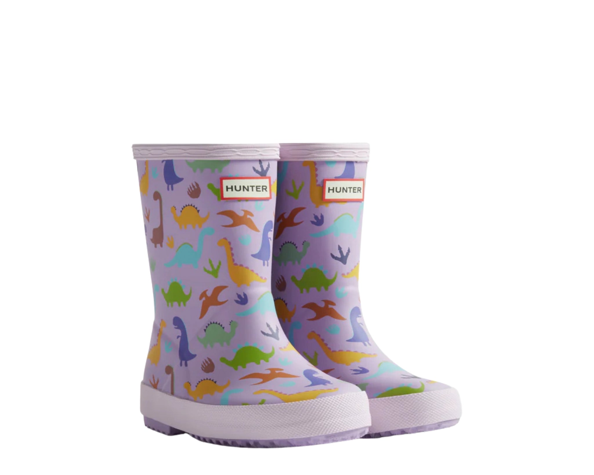 Hunter Kids First Dinosaur Print Boot Purple HFRK0039252PD