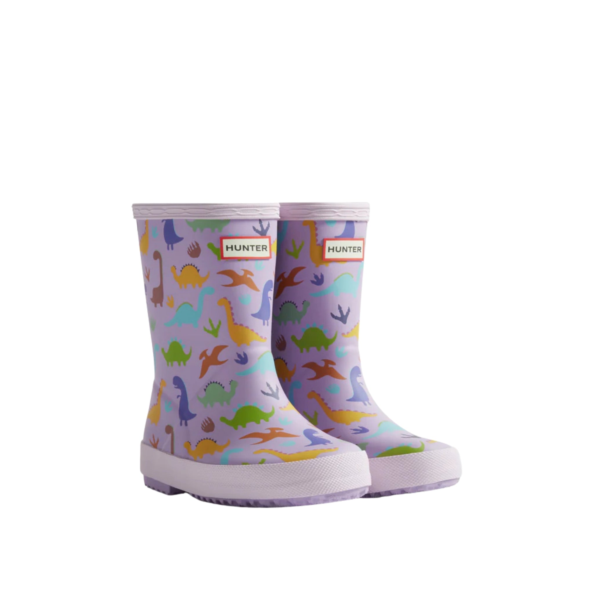 Hunter Kids First Dinosaur Print Boot Purple HFRK0039252PD