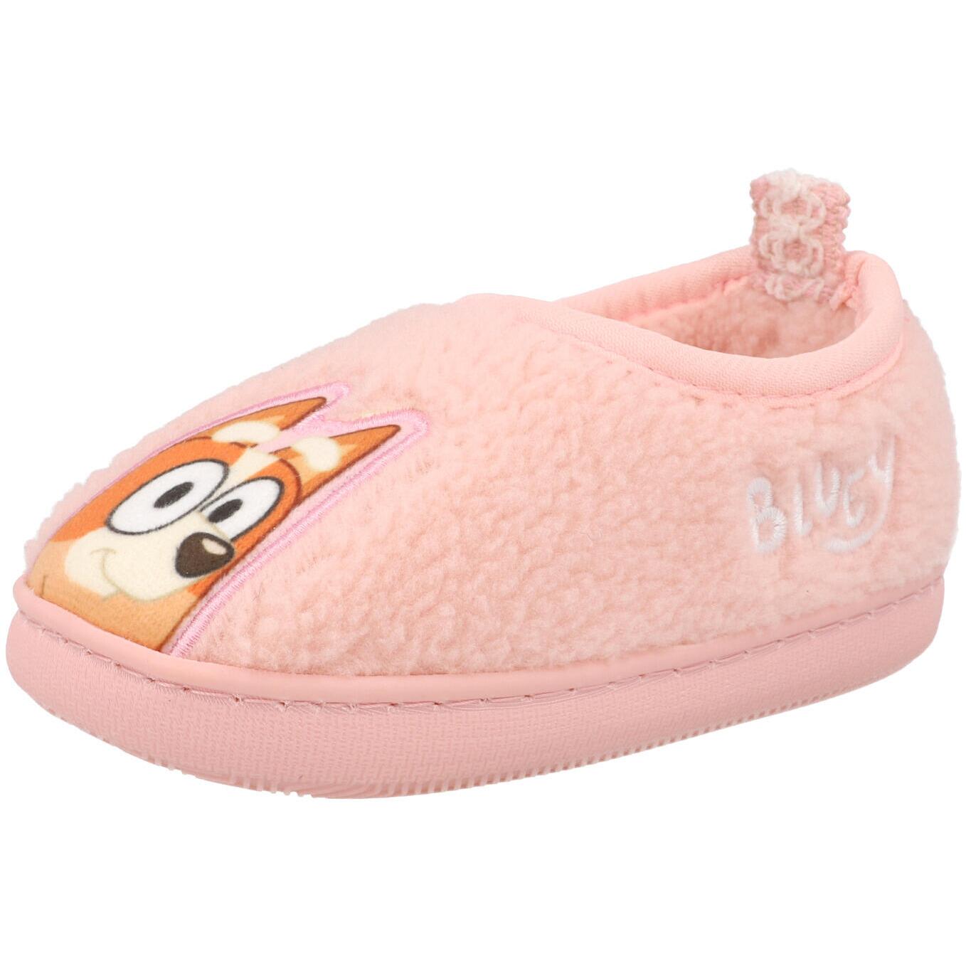 Bluey Pink Borg Slippers Pink GSS30337
