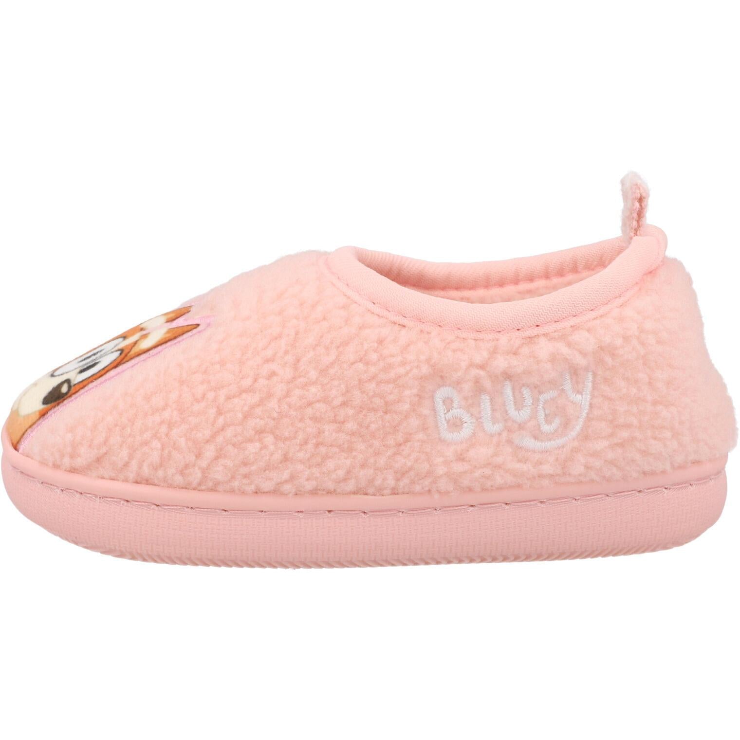 Bluey Pink Borg Slippers Pink GSS30337