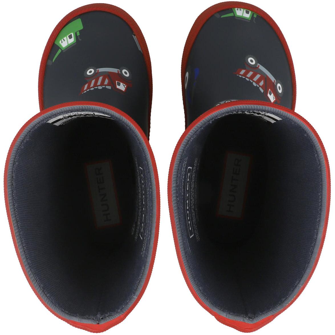 Hunter Kids First Construction Print Boot Hunter Navy/Military Red HFRK0003261NI