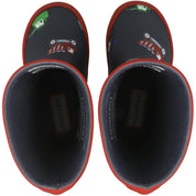 Hunter Kids First Construction Print Boot Hunter Navy/Military Red HFRK0003261NI