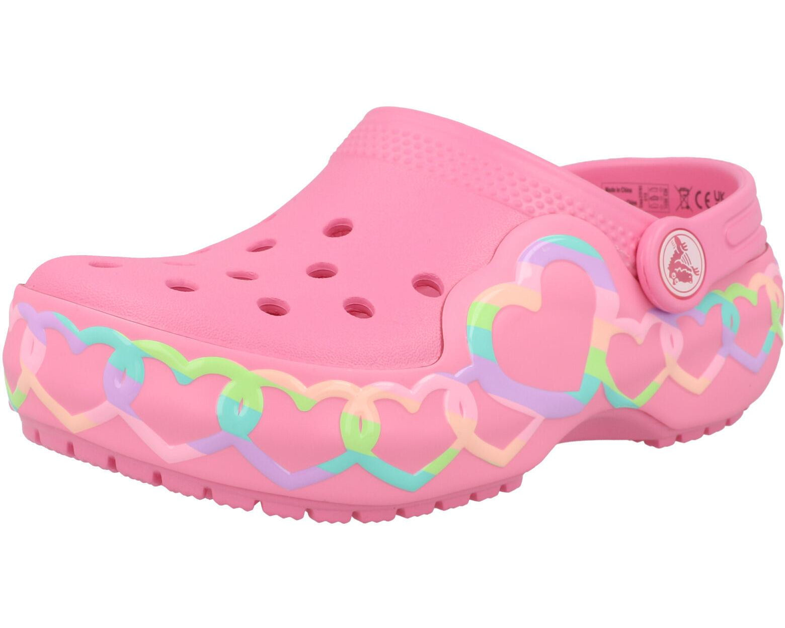 Crocs Kids Classic Heart Lights Clog K Pink Lemonade 213183669