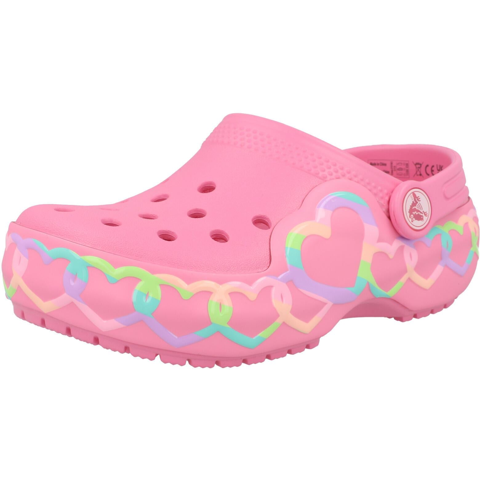 Crocs Kids Classic Heart Lights Clog K Pink Lemonade 213183669