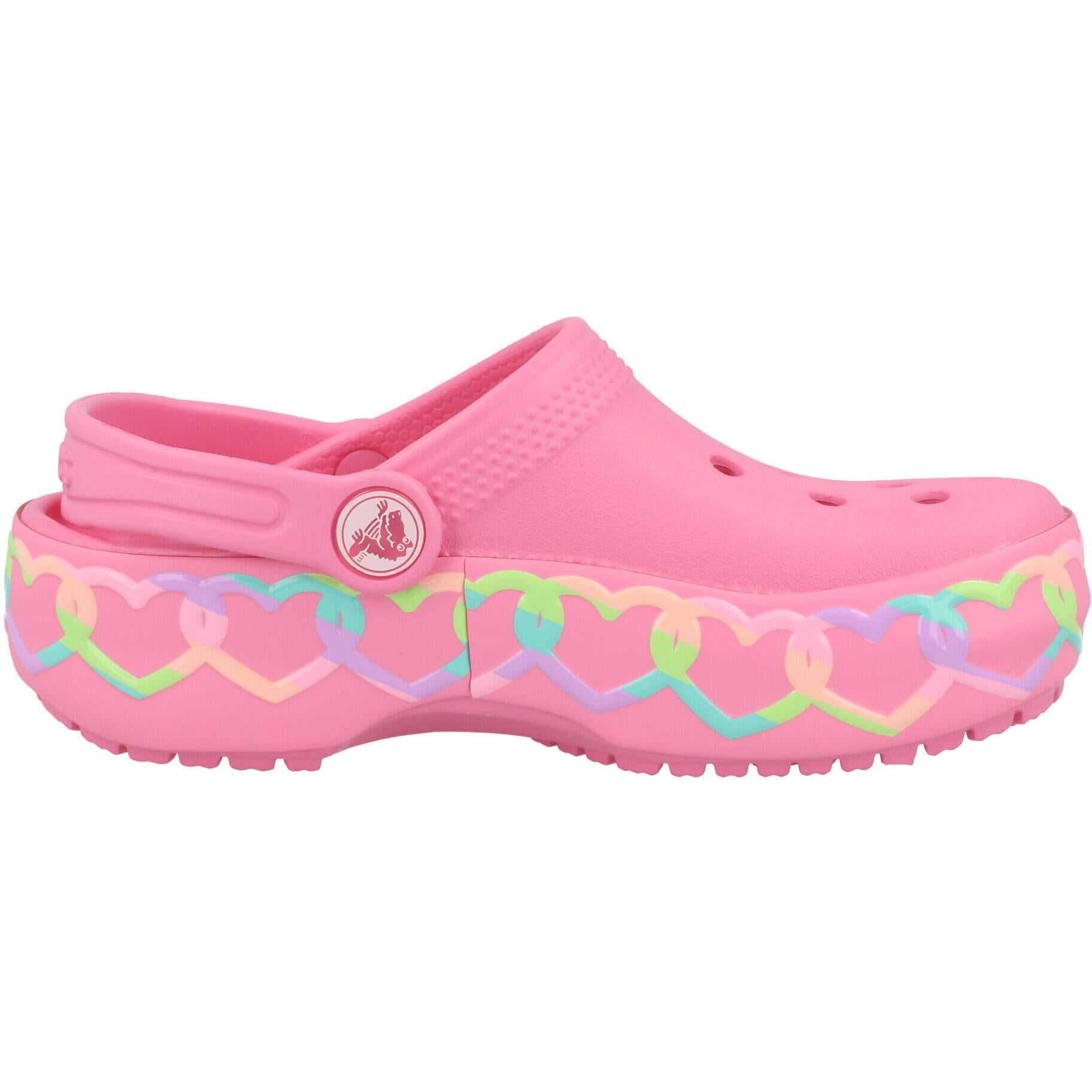 Crocs Kids Classic Heart Lights Clog K Pink Lemonade 213183669