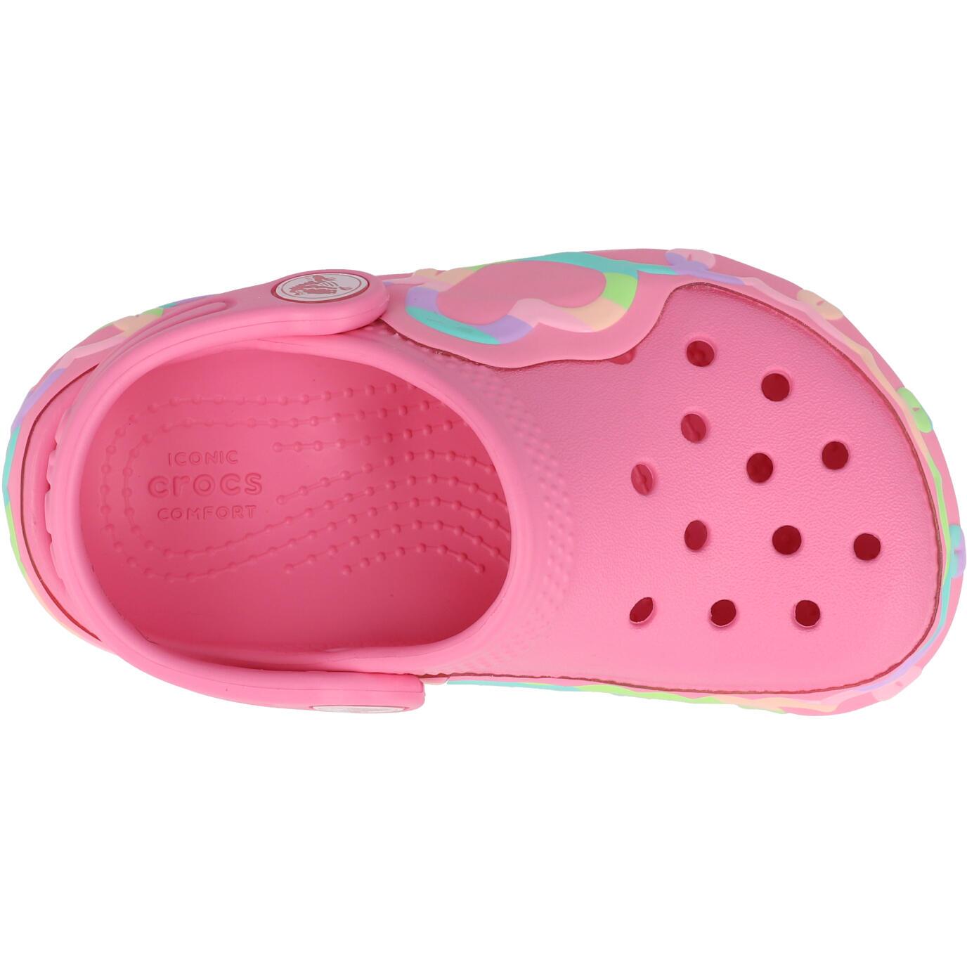 Crocs Kids Classic Heart Lights Clog T Pink Lemonade 213184669
