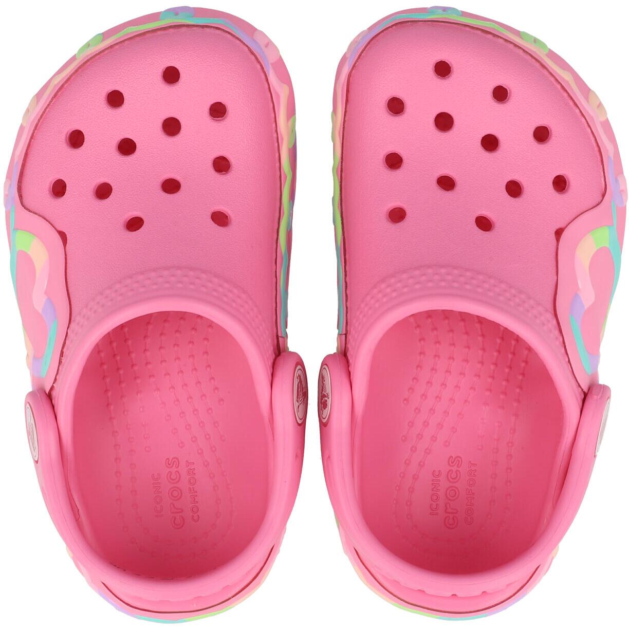 Crocs Kids Classic Heart Lights Clog T Pink Lemonade 213184669